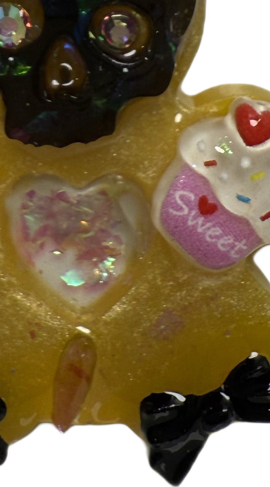 Skull Bear Saucy Cupcake - Jewel tag for dogs