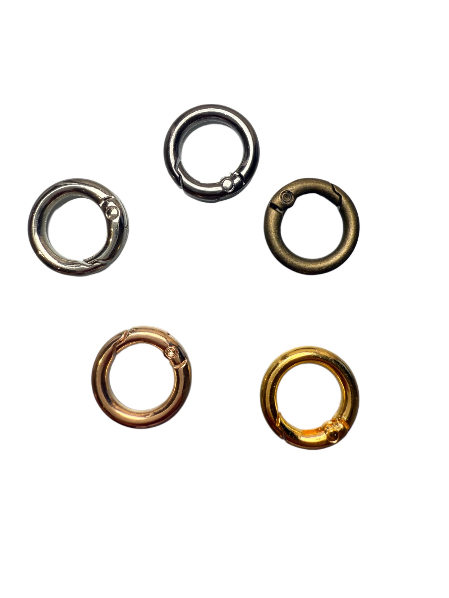 Spring ring - Gold tone 14mmD