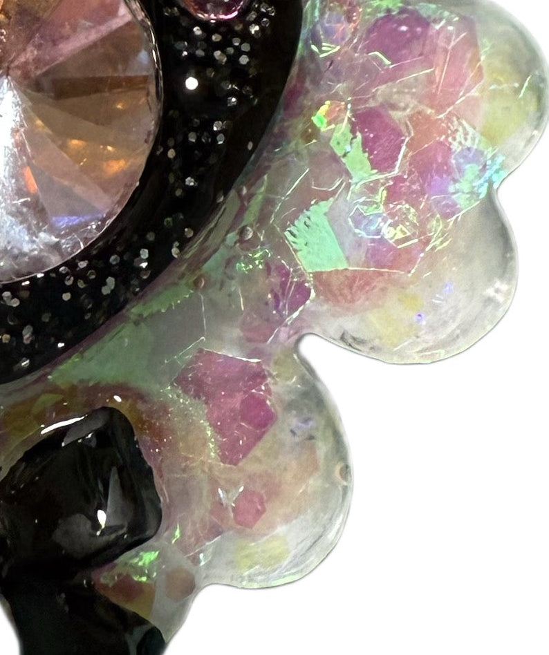 Flowers - Preppy Heart Flower Jewel tag for dogs