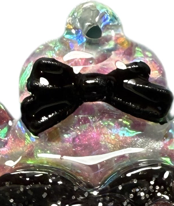 Flowers - Preppy Heart Flower Jewel tag for dogs