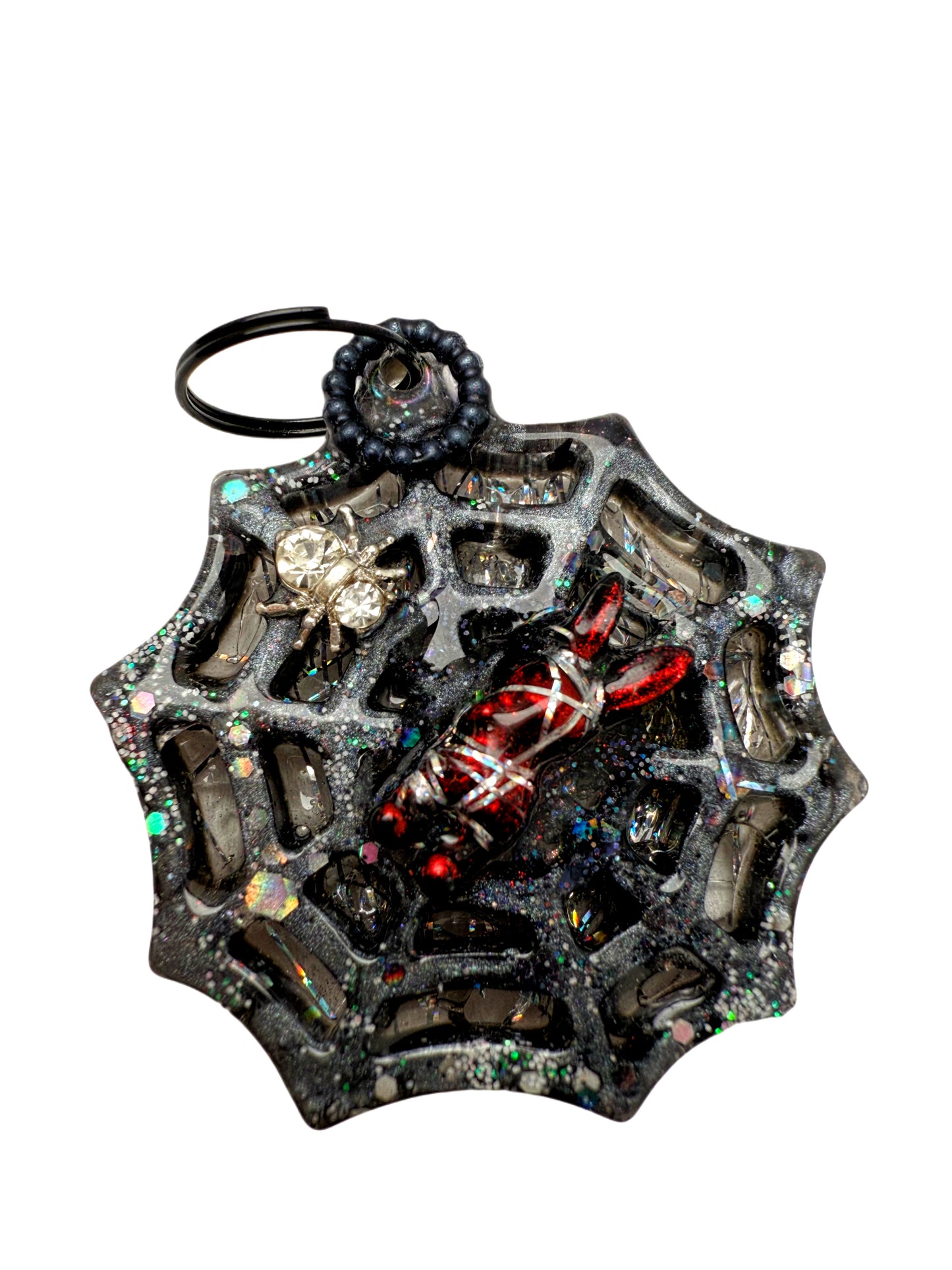 embellished resin dog jewellery spooky style 