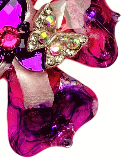 beautiful_floral jewelry tag_for_dogs_with_bling
