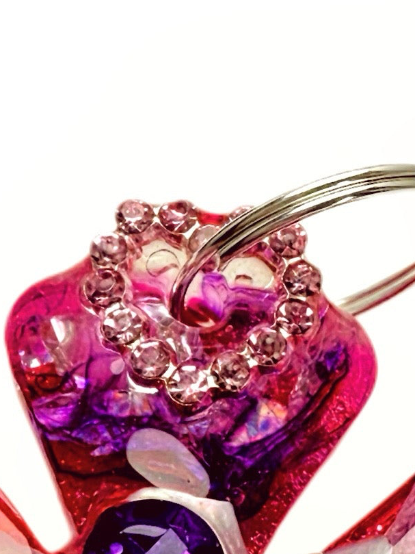 beautiful_floral jewelry tag_for_dogs_with_bling