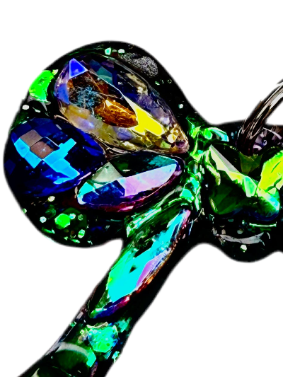 dog jewel tag bow shape glam sparkly gemstones bling