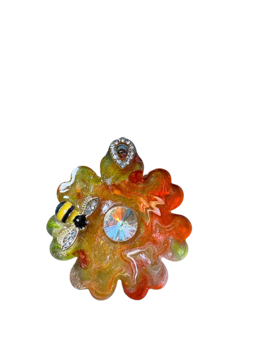 Flower Save the Bees - Jewel tag for dogs