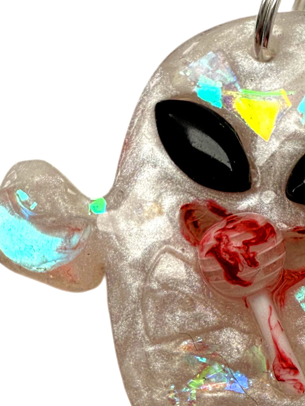 The Vampup's Ghoulfriend - Ghostie Lolly Yum - Jewel tag for dogs