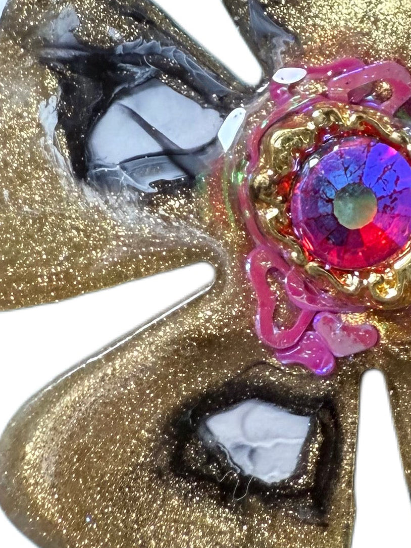 Flower Save the Bees - Jewel tag for dogs