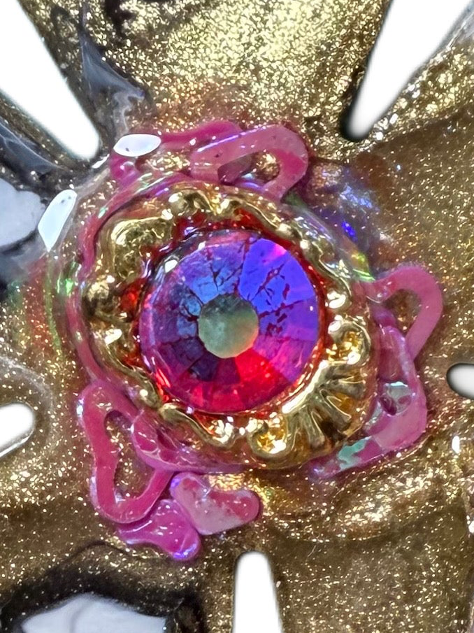 Flower Save the Bees - Jewel tag for dogs