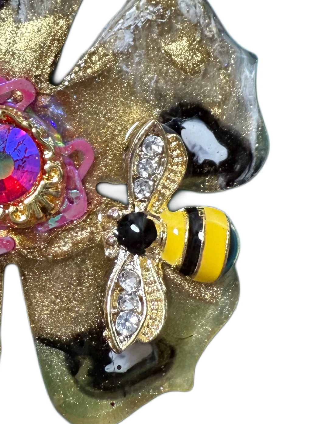 Flower Save the Bees - Jewel tag for dogs