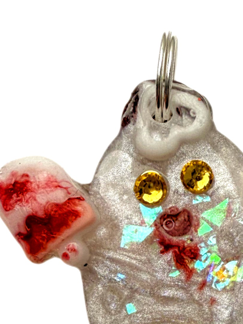 The Vampup's Ghoulfriend - Ghostie Ice Lolly Yum - Jewel tag for dogs