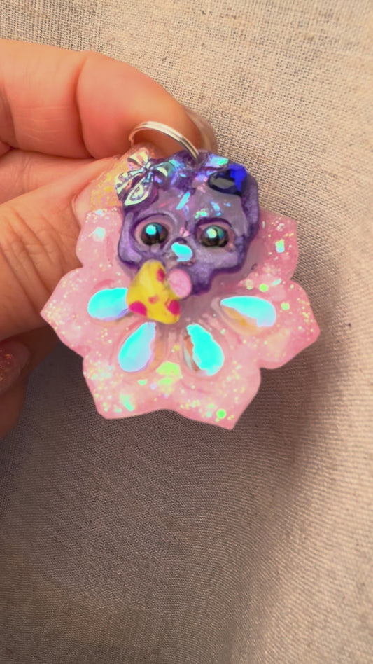 Skull Flower Shroom Cutie - Jewel tag for dogs