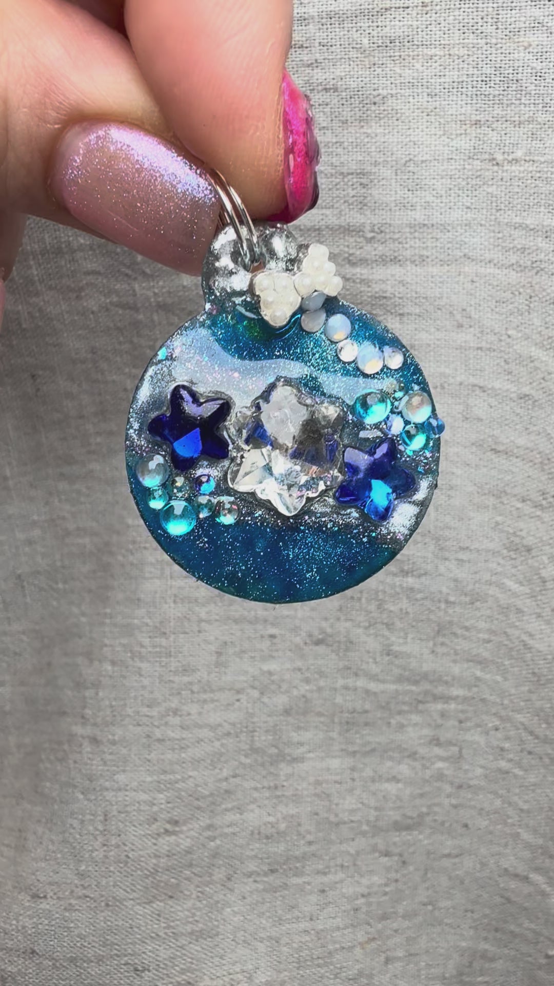 Christmas bauble dog tag jewellery collar charm
