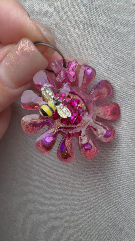 Flower Save the Bees - Jewel tag for dogs