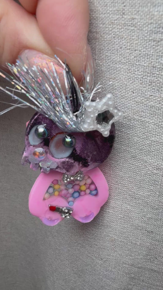 Skull Bear My Lipstick - Jewel tag for dogs