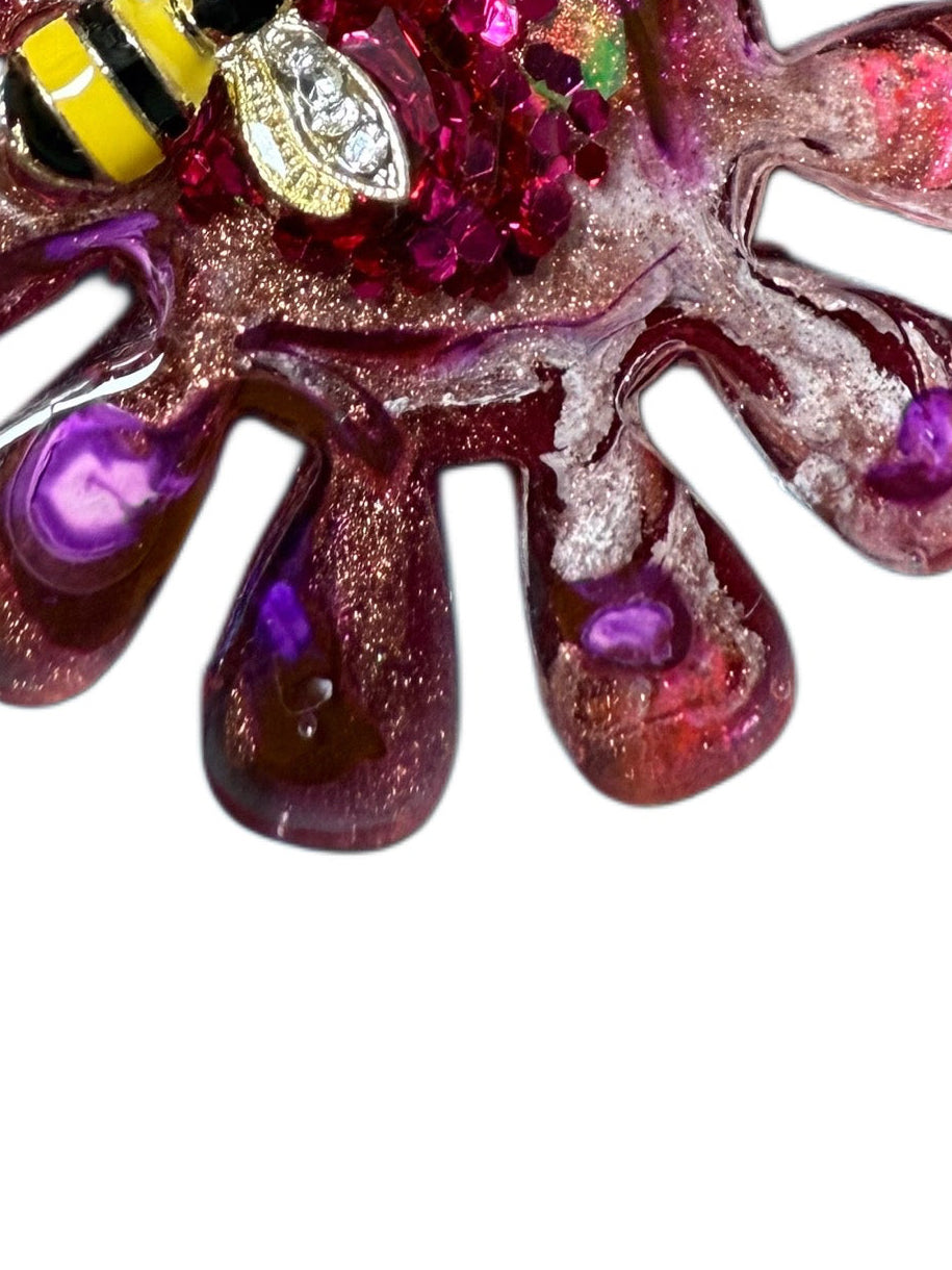 Flower Save the Bees - Jewel tag for dogs