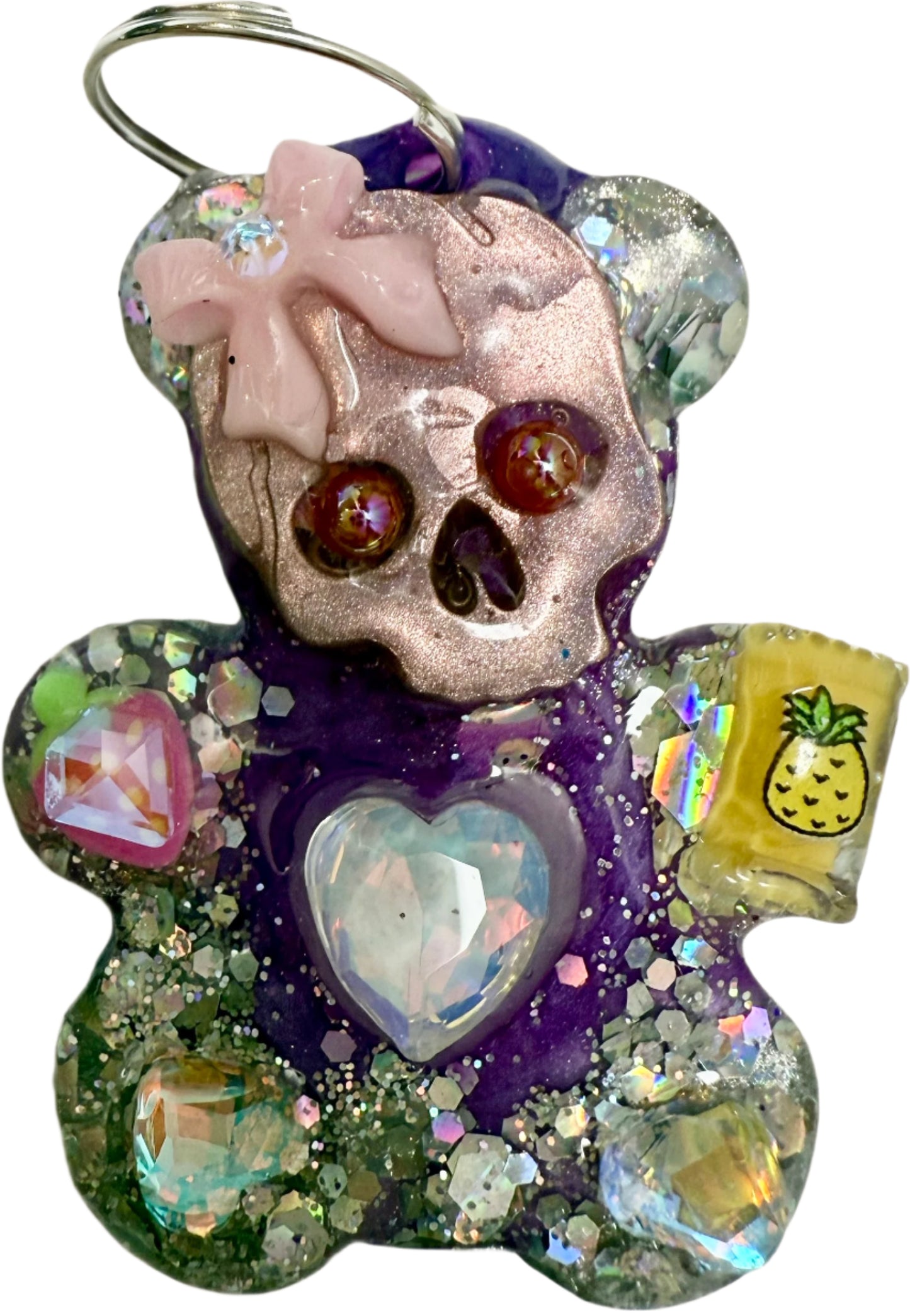 Skull Bear Sweety Bow - Jewel tag for dogs